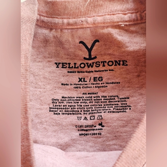 Yellowstone Western Taupe Brown & Golden Yellow Graphic Tee Shirt Top Unisex - Picture 9 of 9